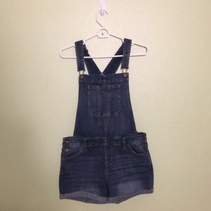 Denim short overall